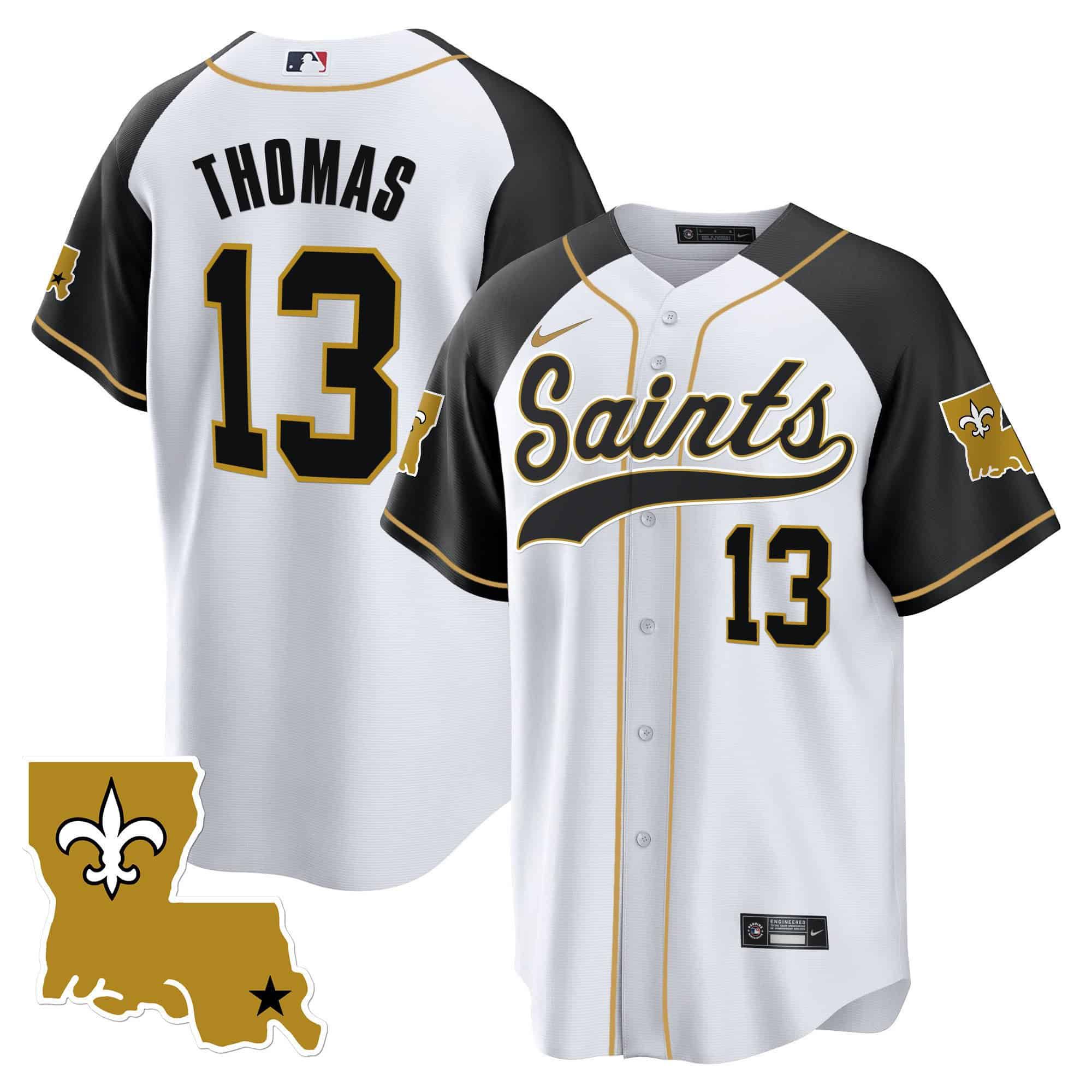 Men New Orleans Saints 13 Thomas White 2024 Nike 1987 Legacy Cool Base NFL Jersey style 1